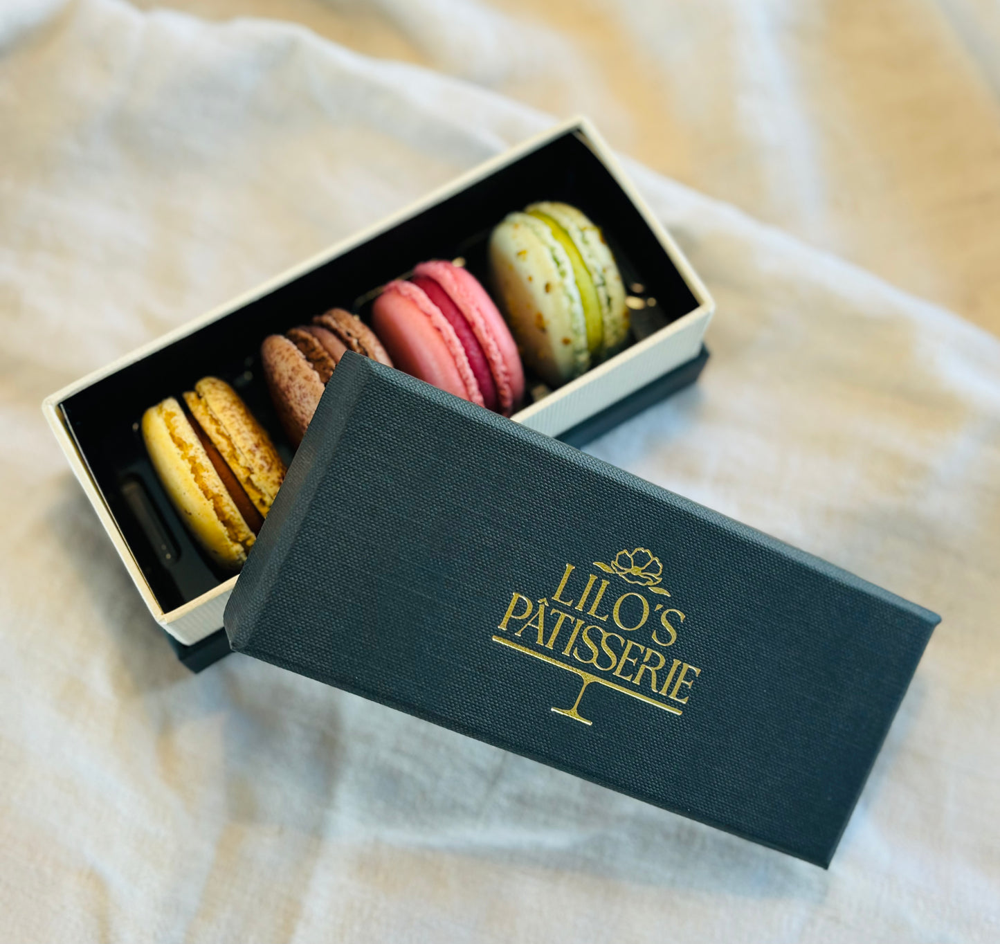 Macarons en boîte