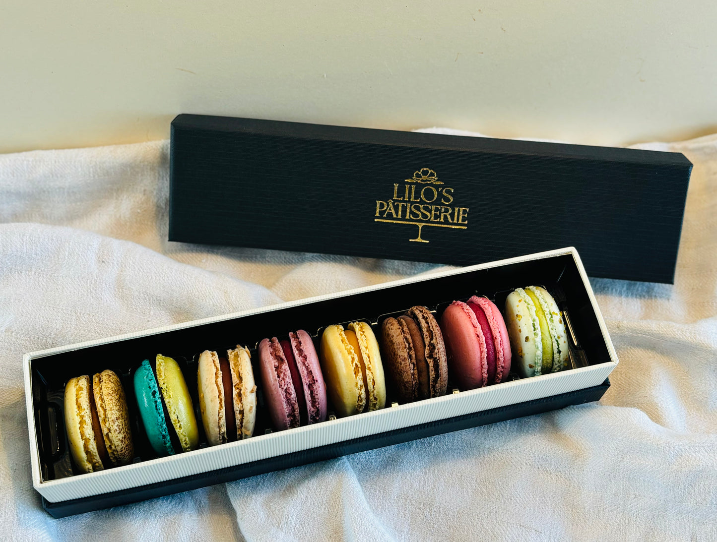 Macarons en boîte